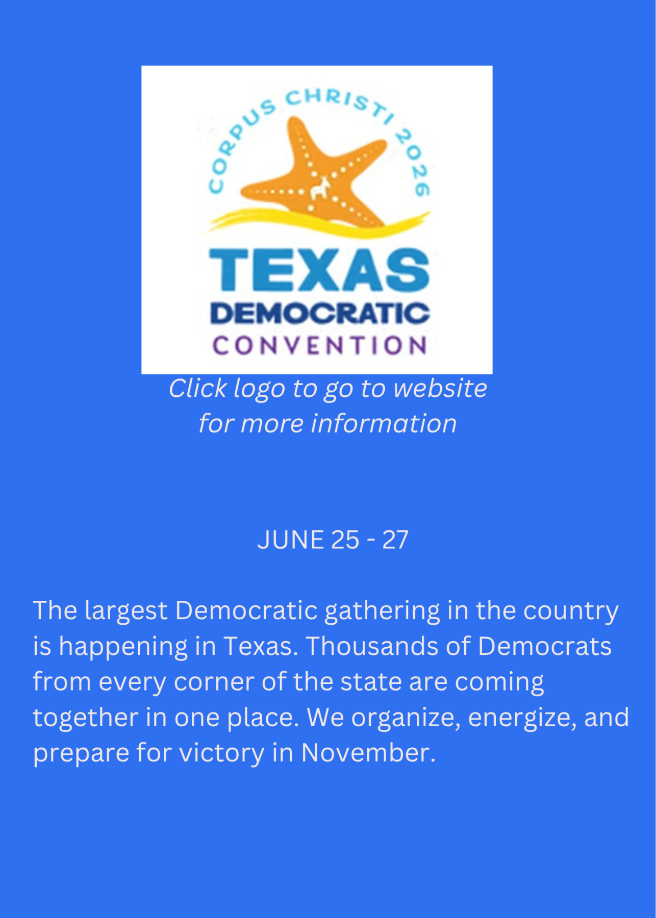 Logo and link for State Convention