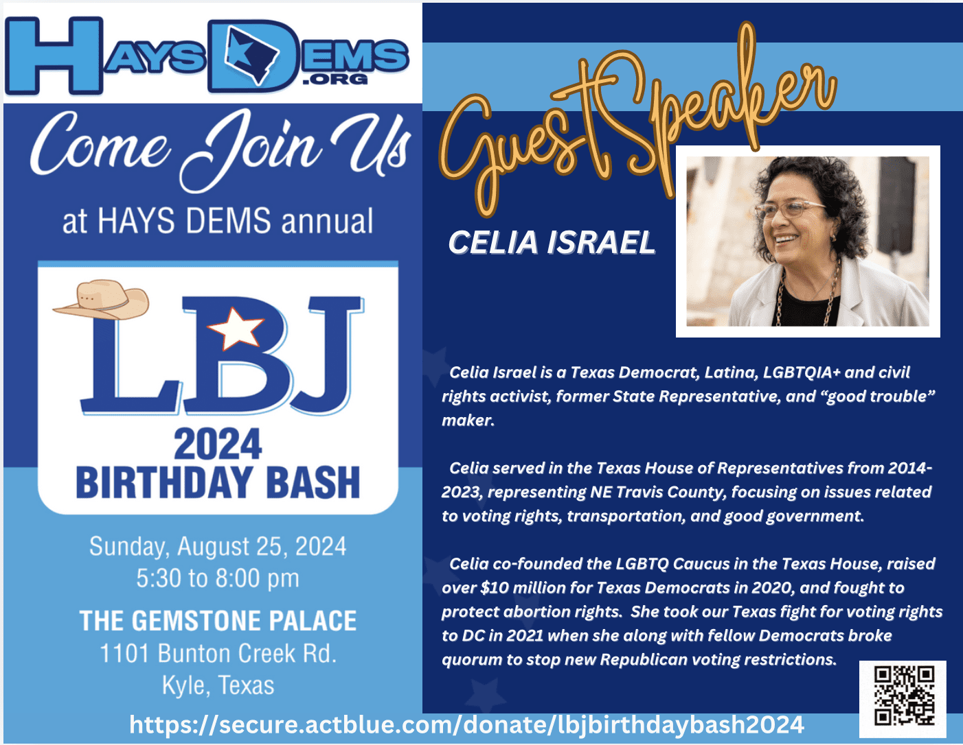 LBJ 2024 Birthday Bash flyer (happening Sunday, August 25th) image